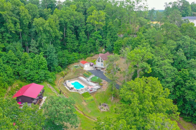 832 Cliffs Edge Rd, East Bernstadt, KY 40729 - drone / aerial view featuring a wooded view