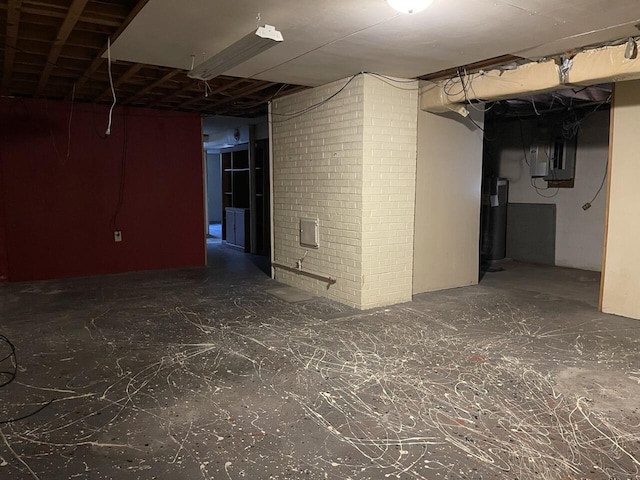 below grade area featuring electric panel