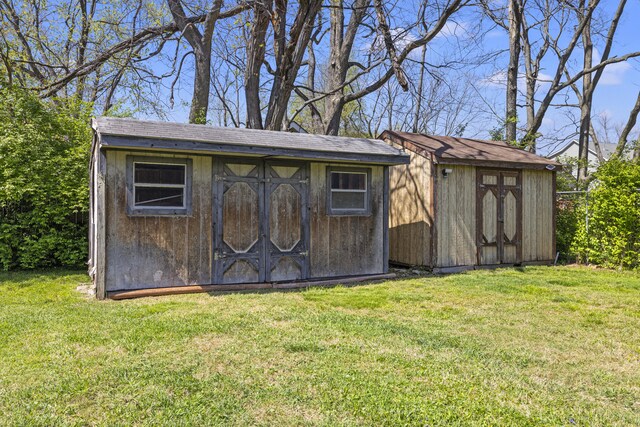 view of shed