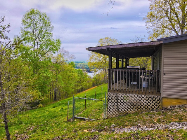 641 Webster Spradlin Rd, Monticello, KY 42633 - view of yard featuring a wooden deck