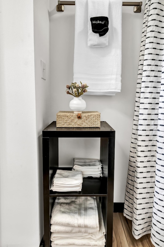 details with wood finished floors