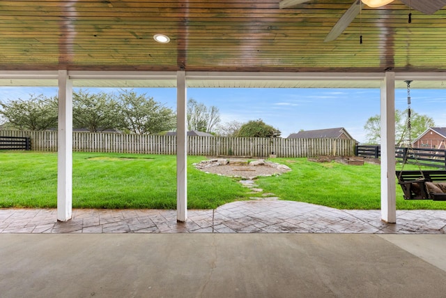 view of patio / terrace featuring a fenced backyard