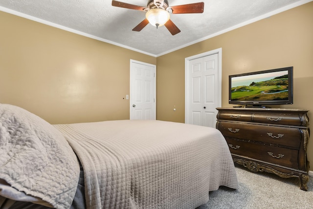 370 Poplar Ln, Morehead, KY 40351 - carpeted bedroom featuring ceiling fan, a closet, and ornamental molding