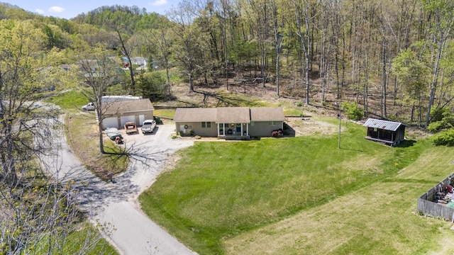 370 Poplar Ln, Morehead, KY 40351 - birds eye view of property featuring a forest view