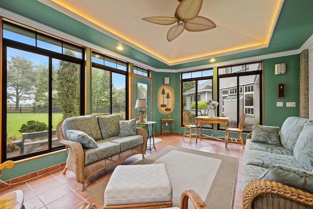 view of sunroom