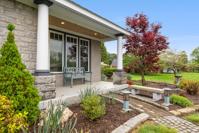 view of patio / terrace featuring a porch