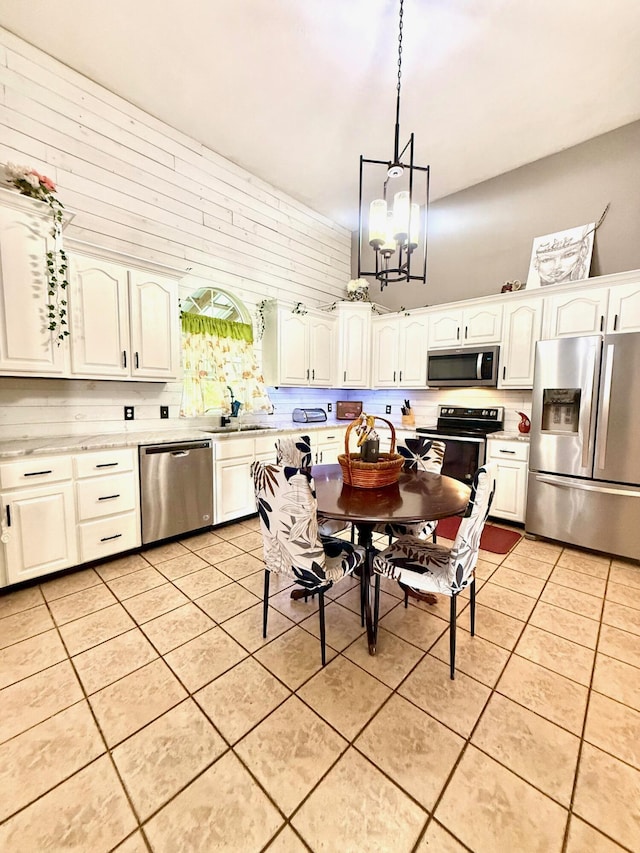 88 Powell Rd, Mckee, KY 40447 - dining room with a chandelier and light tile patterned floors