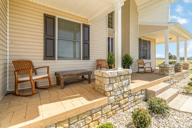 view of patio / terrace featuring a porch