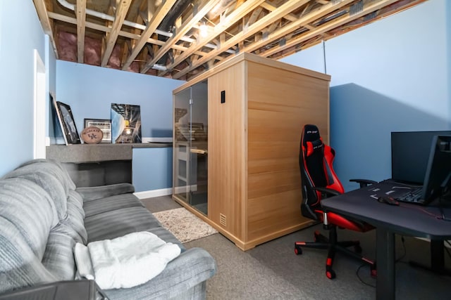 view of office area