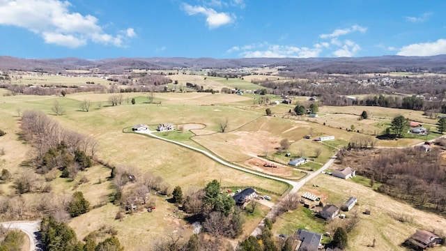 bird's eye view featuring a rural view