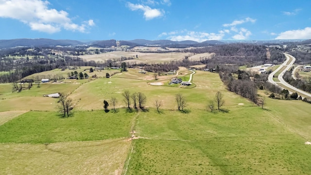 aerial view featuring a mountain view