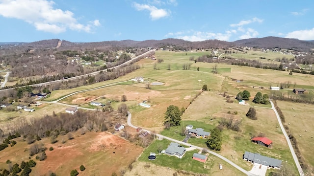 aerial view featuring a mountain view