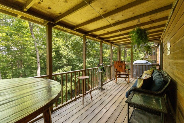 view of sunroom