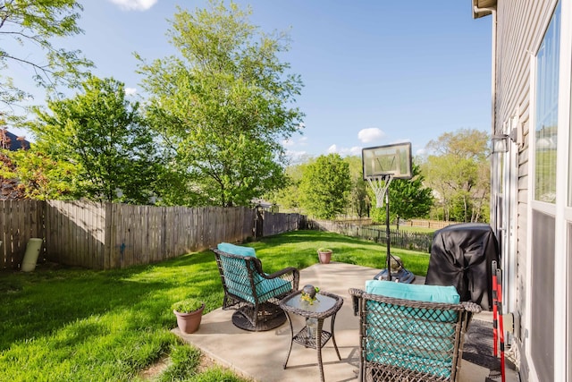view of patio / terrace featuring a fenced backyard