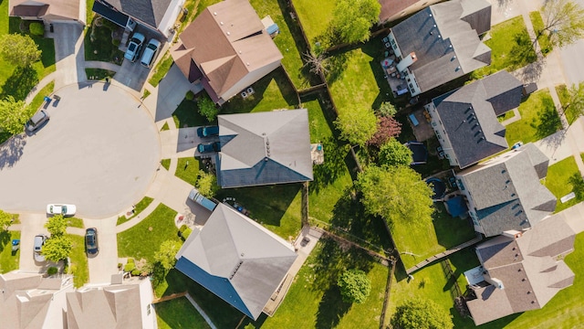 aerial view featuring a residential view