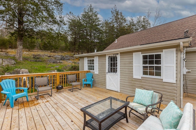 view of wooden deck