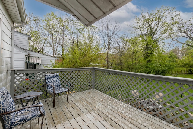 view of wooden deck