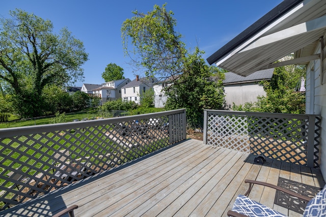 deck featuring a residential view