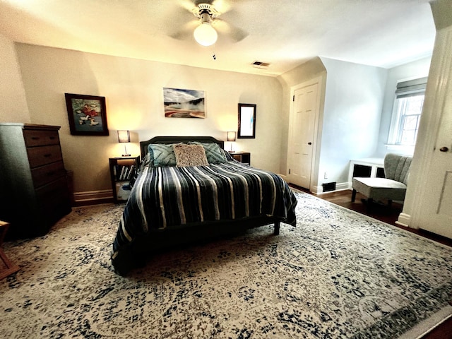 847 W Lexington Ave, Danville, KY 40422 - bedroom with baseboards, a ceiling fan, and visible vents