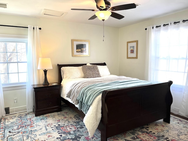 847 W Lexington Ave, Danville, KY 40422 - bedroom featuring attic access, visible vents, and ceiling fan
