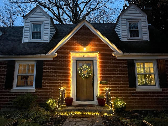 847 W Lexington Ave, Danville, KY 40422 - property entrance with brick siding and roof with shingles