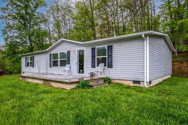1132 State Highway 1662, Olive Hill, KY 41164 - manufactured / mobile home with a front lawn and crawl space
