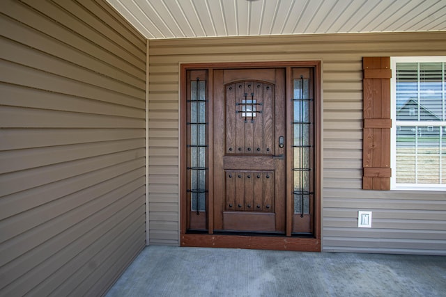 view of doorway to property