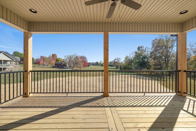 35 Valley Pointe Dr, Somerset, KY 42501 - deck featuring a ceiling fan