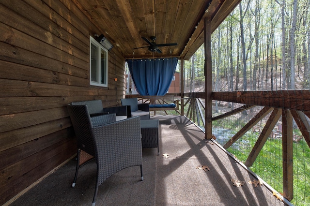 494 Deer Run Rd, Wellington, KY 40387 - view of patio featuring outdoor lounge area and a ceiling fan