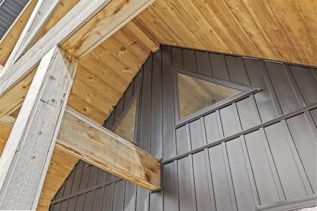 exterior details with board and batten siding