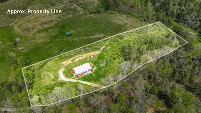 bird's eye view featuring a rural view
