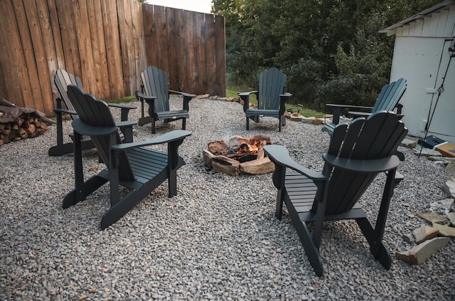 293 Deer Run Rd, Wellington, KY 40387 - view of patio / terrace featuring a fire pit
