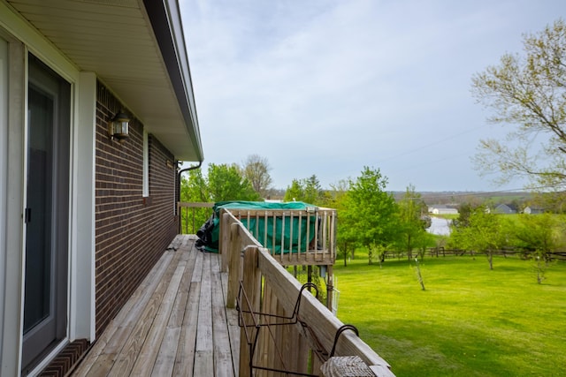 138 Hackett Pike, Richmond, KY 40475 - wooden terrace with a lawn