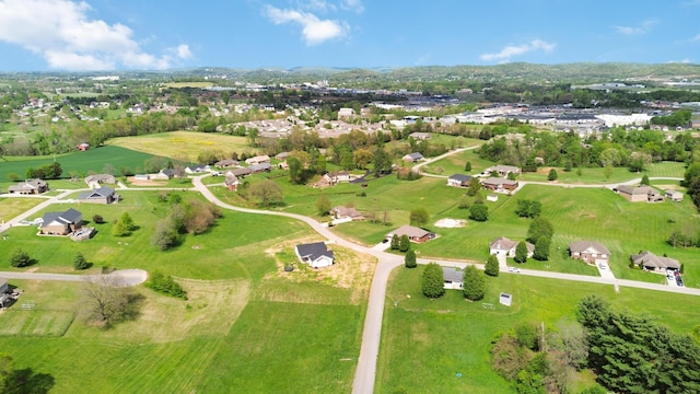 aerial view with a residential view