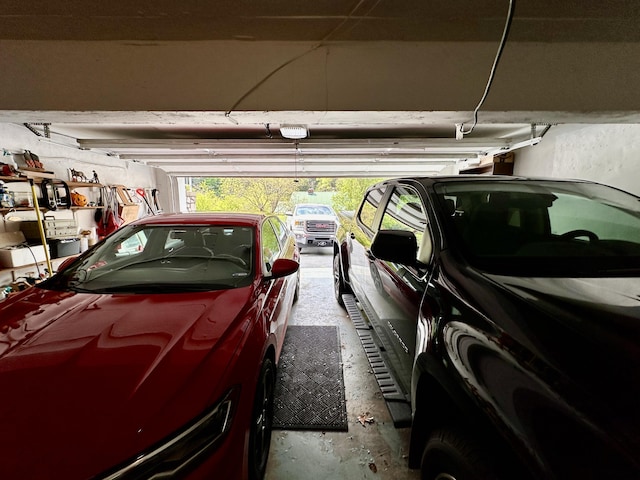 garage featuring a garage door opener