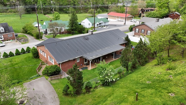 drone / aerial view with a residential view