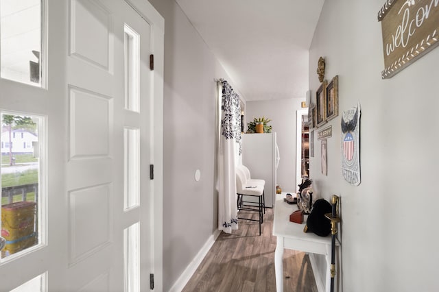 3576 Elkhorn Rd, Campbellsville, KY 42718 - hall featuring baseboards and wood finished floors