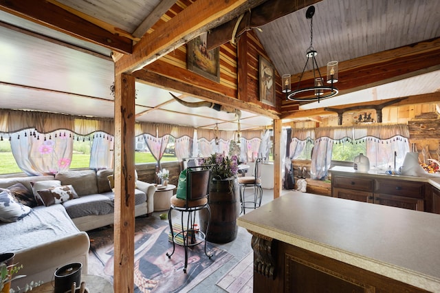 3576 Elkhorn Rd, Campbellsville, KY 42718 - exterior space with a chandelier and a healthy amount of sunlight