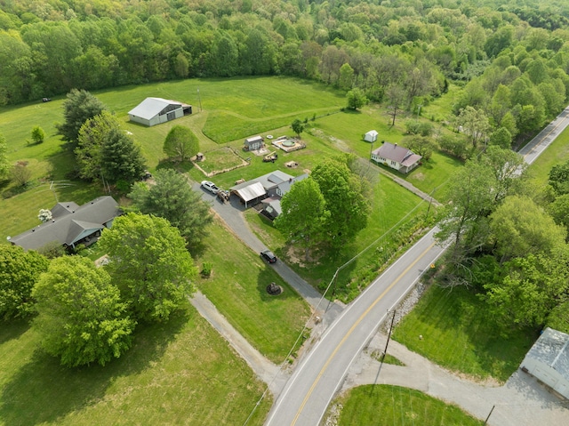 3576 Elkhorn Rd, Campbellsville, KY 42718 - drone / aerial view with a wooded view