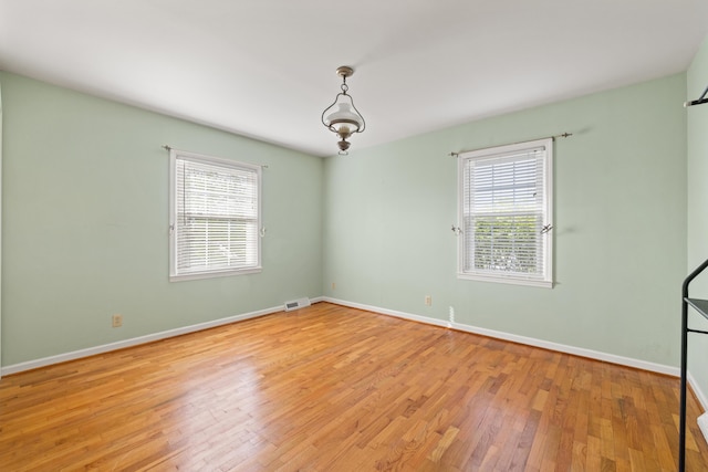 307 N Doctor St, Springfield, KY 40069 - empty room with baseboards, visible vents, light wood finished floors, and plenty of natural light