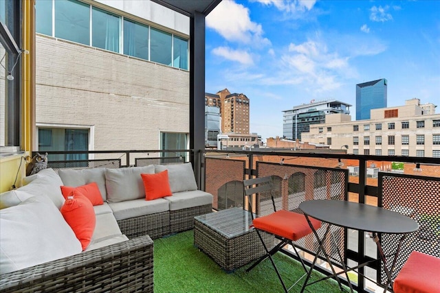 121 N Martin Luther King Blvd Unit 401, Lexington, KY 40508 - balcony with outdoor lounge area and a city view