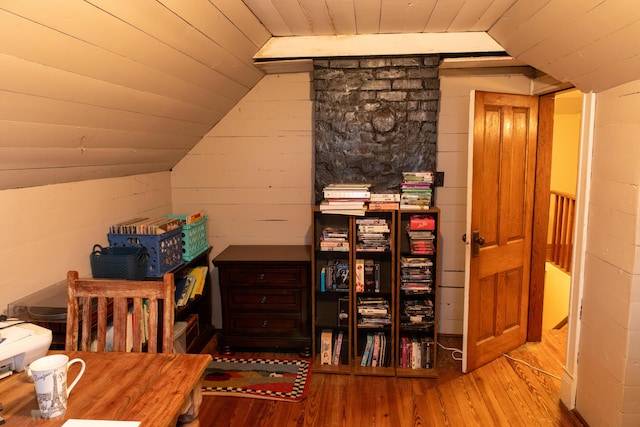 1770 Millersburg-Cynthiana Rd, Paris, KY 40361 - additional living space with wood ceiling, hardwood / wood-style floors, and lofted ceiling