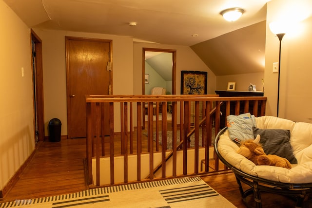 1770 Millersburg-Cynthiana Rd, Paris, KY 40361 - interior space with an upstairs landing, wood finished floors, and vaulted ceiling