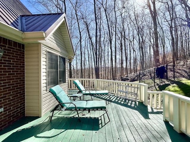 wooden deck with fence