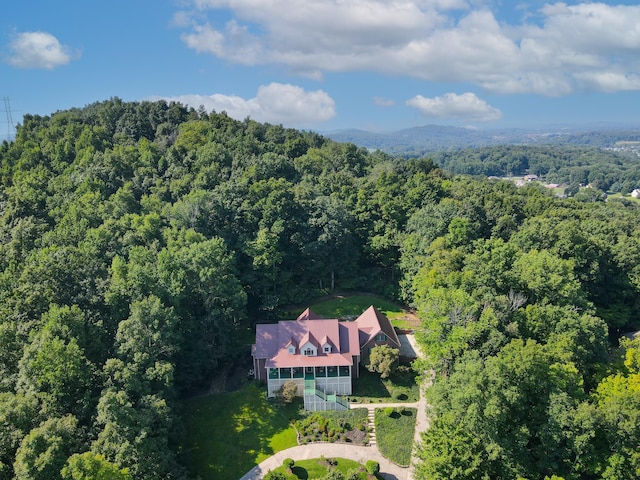 aerial view with a view of trees