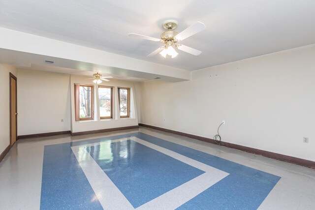 420 Stonehedge Pl, Lexington, KY 40517 - spare room with baseboards, a ceiling fan, and visible vents