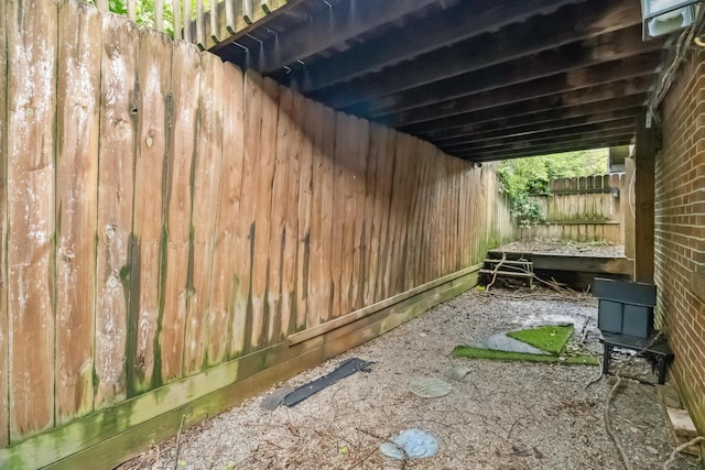 exterior space featuring fence