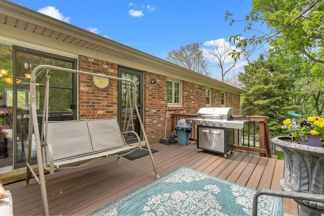 deck with grilling area