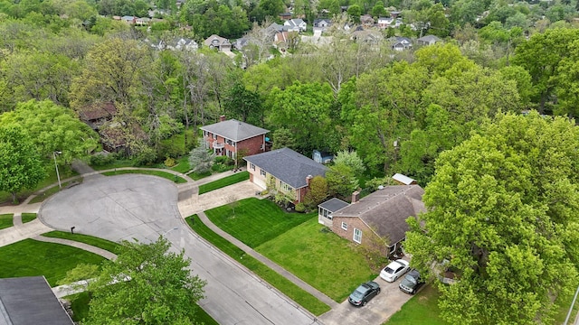 bird's eye view featuring a residential view