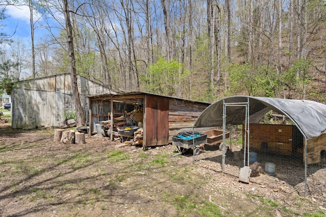 view of poultry coop